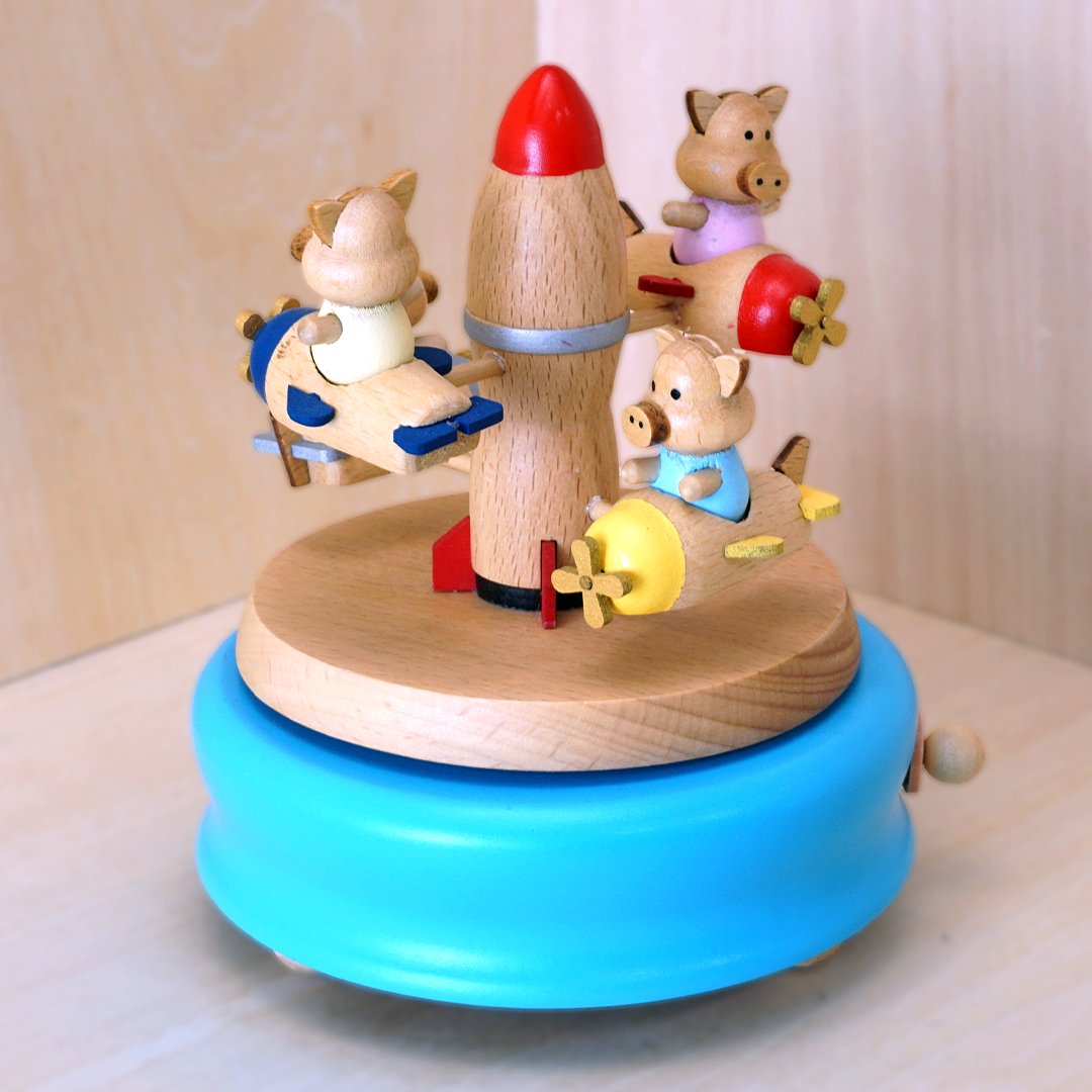 Flying Pigs Airplane Carousel (Melody: Castle in The Sky)