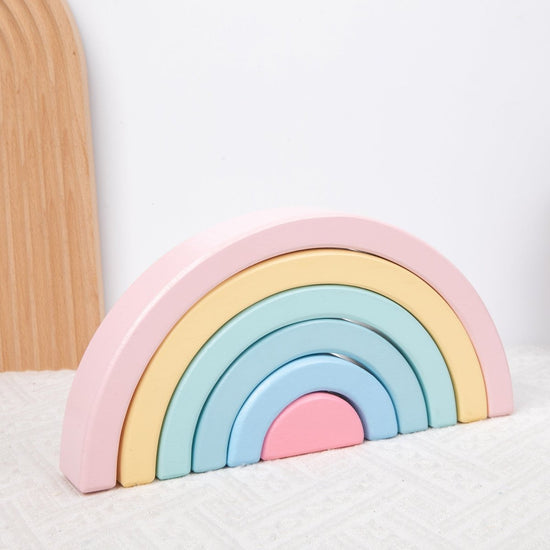 Pastel Rainbow Stacking Blocks - Pastel Rainbow Stacking Blocks - Curious Melodies