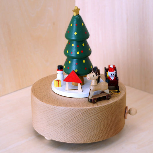Christmas Tree with Moving Santa's Sleigh | Magical Moving Music Box (Tune: We Wish You a Merry Christmas) - Christmas Tree with Moving Santa's Sleigh | Magical Moving Music Box (Tune: We Wish You a Merry Christmas) - Curious Melodies