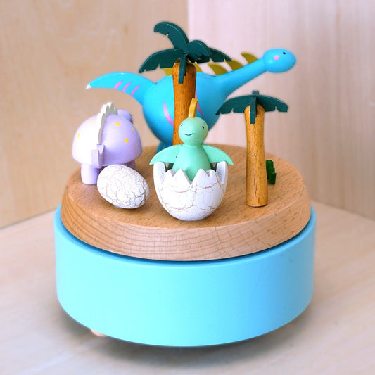 Dinosaurs with Hatching Egg with Spinning Scene (Melody: It's a Small World) - Dinosaurs with Hatching Egg with Spinning Scene (Melody: It's a Small World) - Curious Melodies