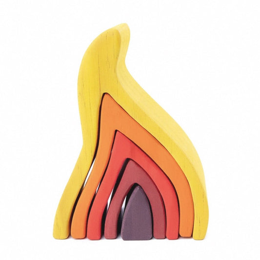 Fire Wooden Stacking Toy - Fire Wooden Stacking Toy - Curious Melodies