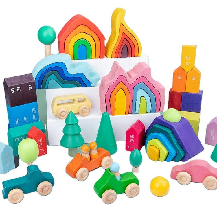 Fire Wooden Stacking Toy - Fire Wooden Stacking Toy - Curious Melodies